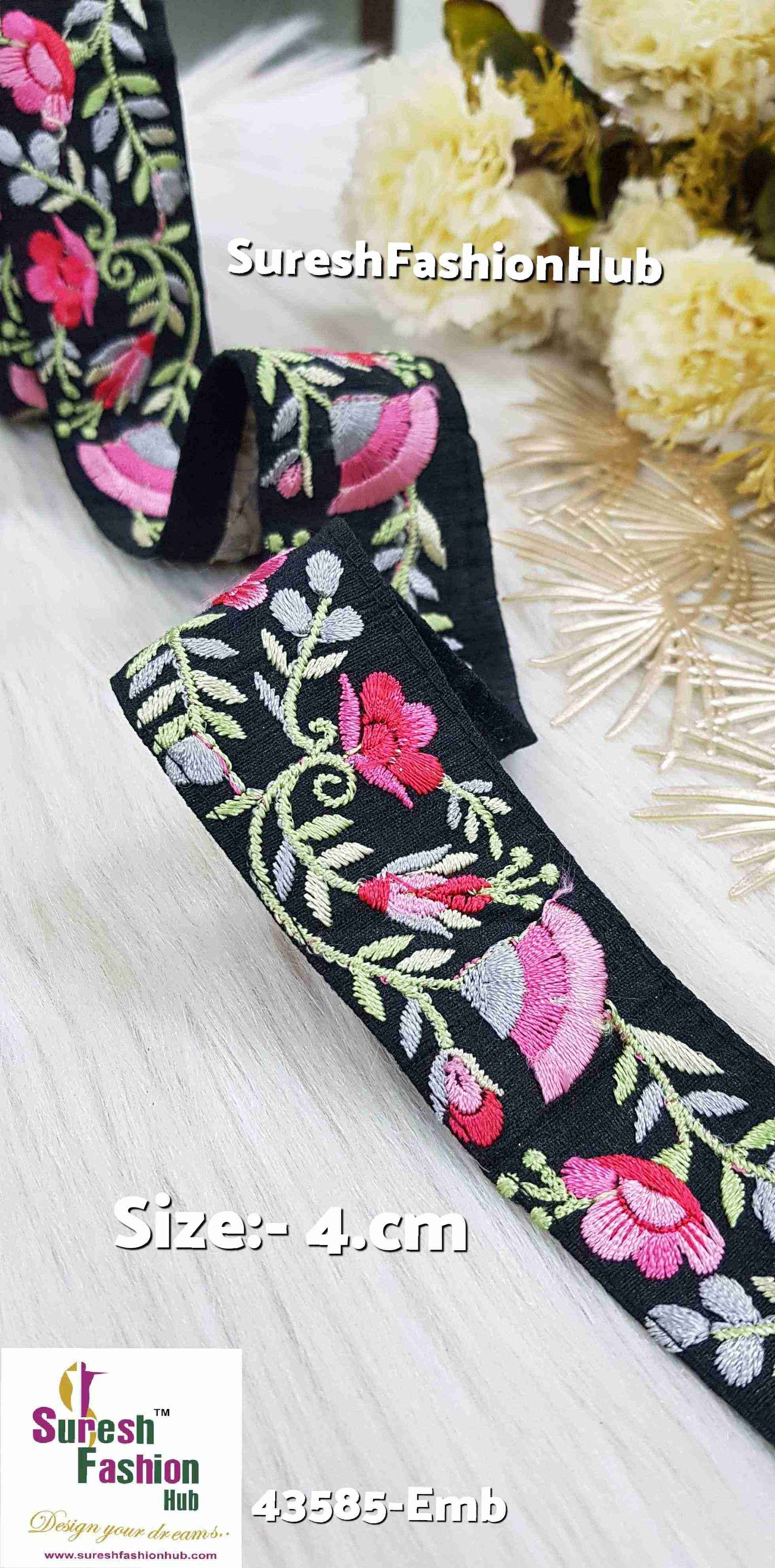 Gajari Blossom Delight Lace Trim