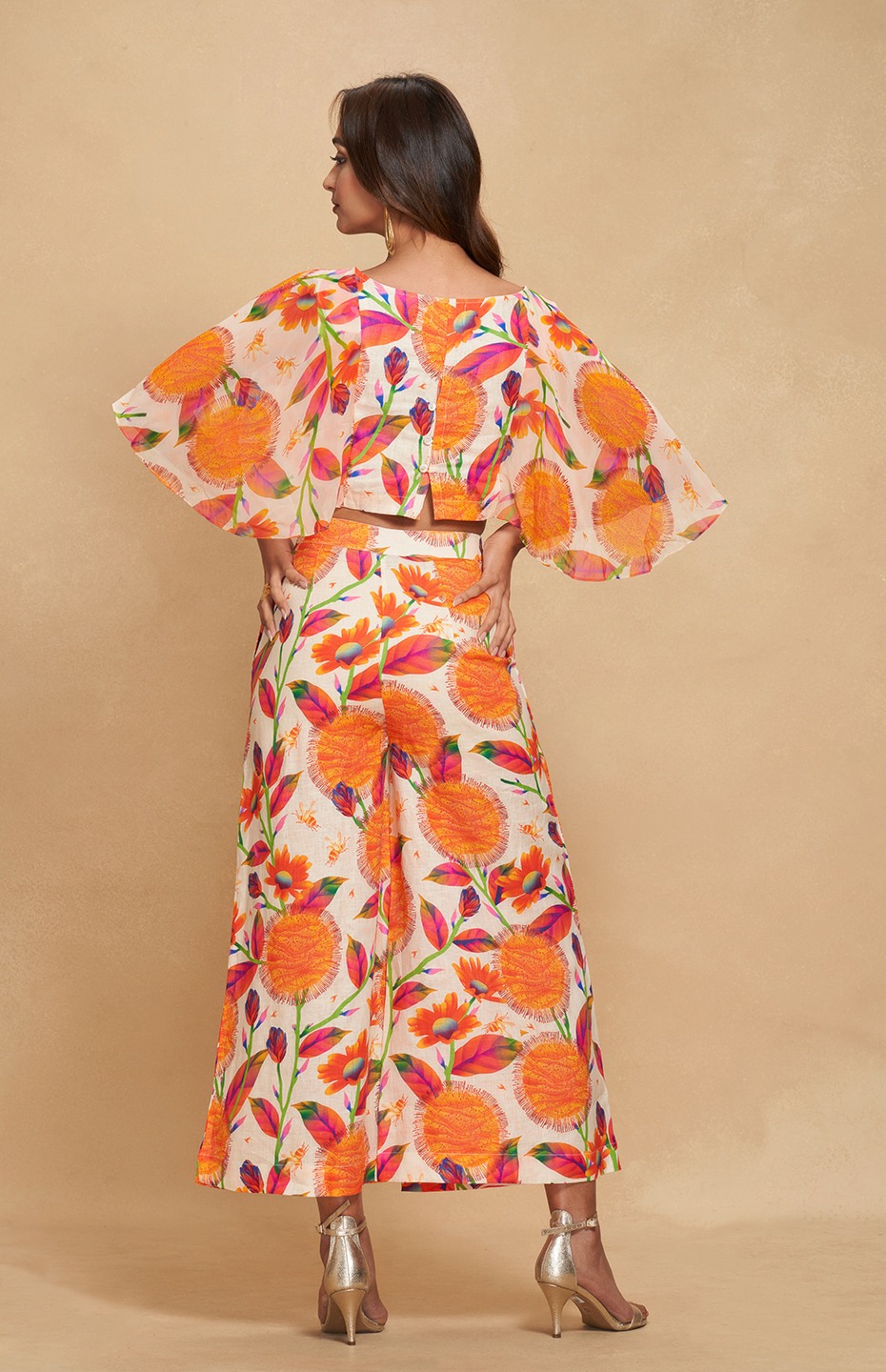Orange Printed Top