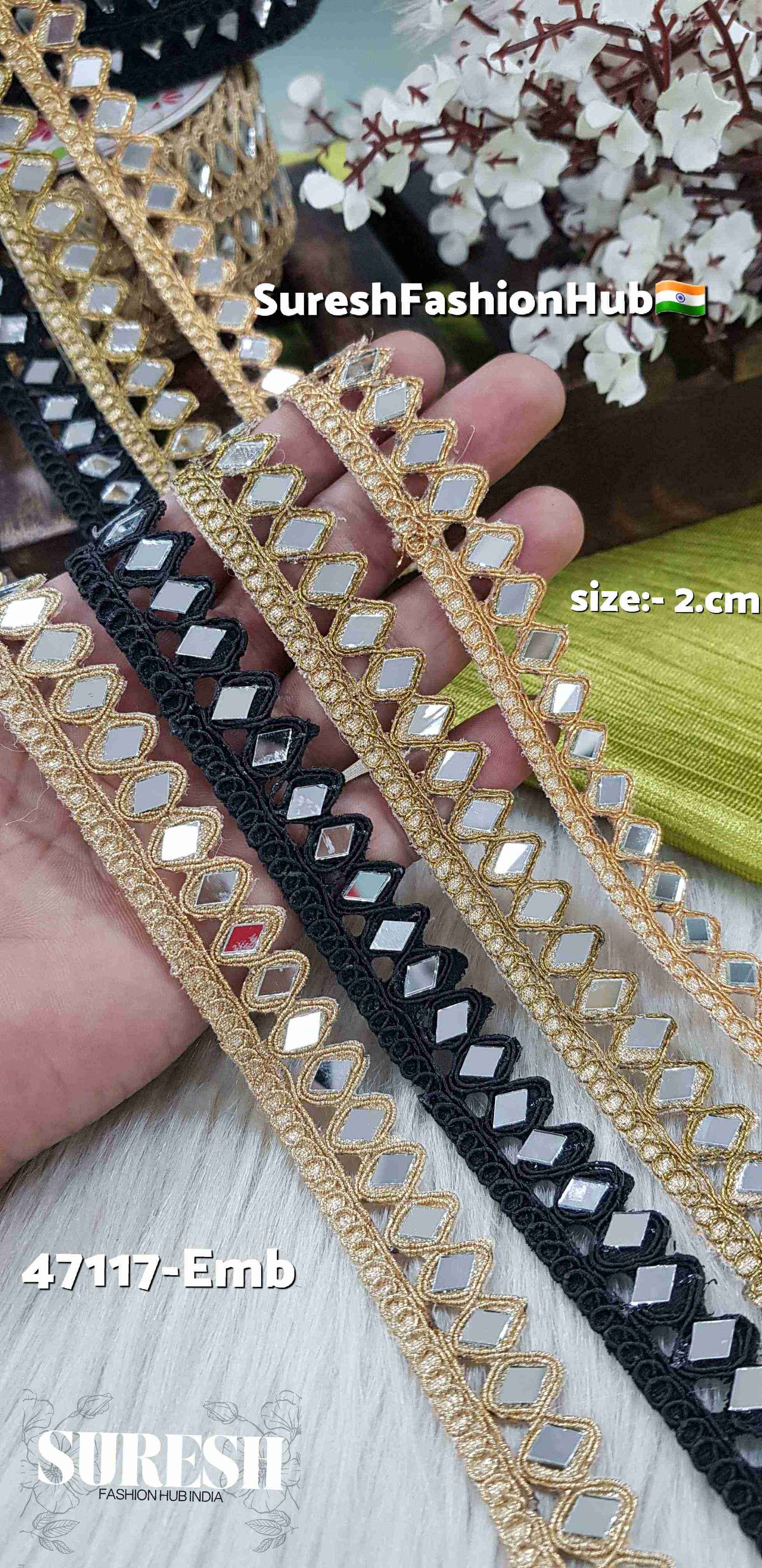 Diamond Gleam Antique Matt Mirror Lace