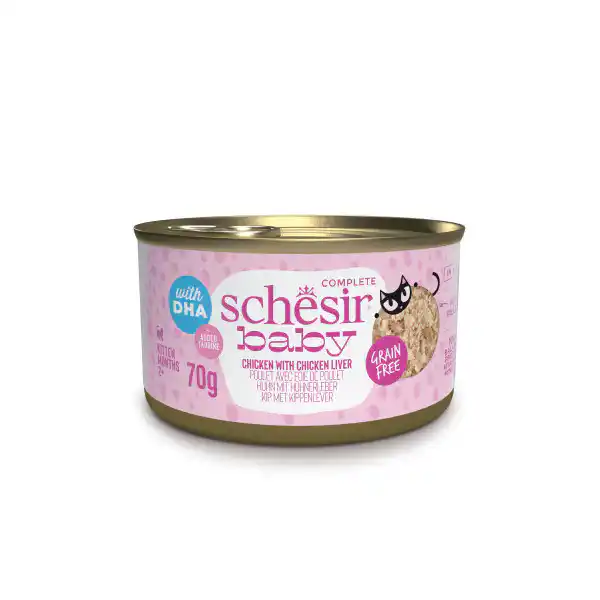 Schesir Baby Kitten Wholefood Chicken and Liver Wet Food, 70g