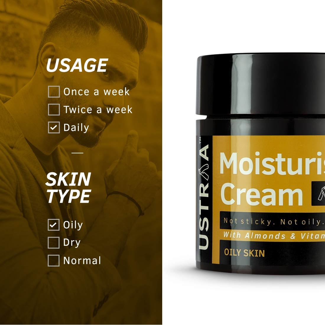 Ustraa | Moisturising Cream for Oily Skin - 100g 5
