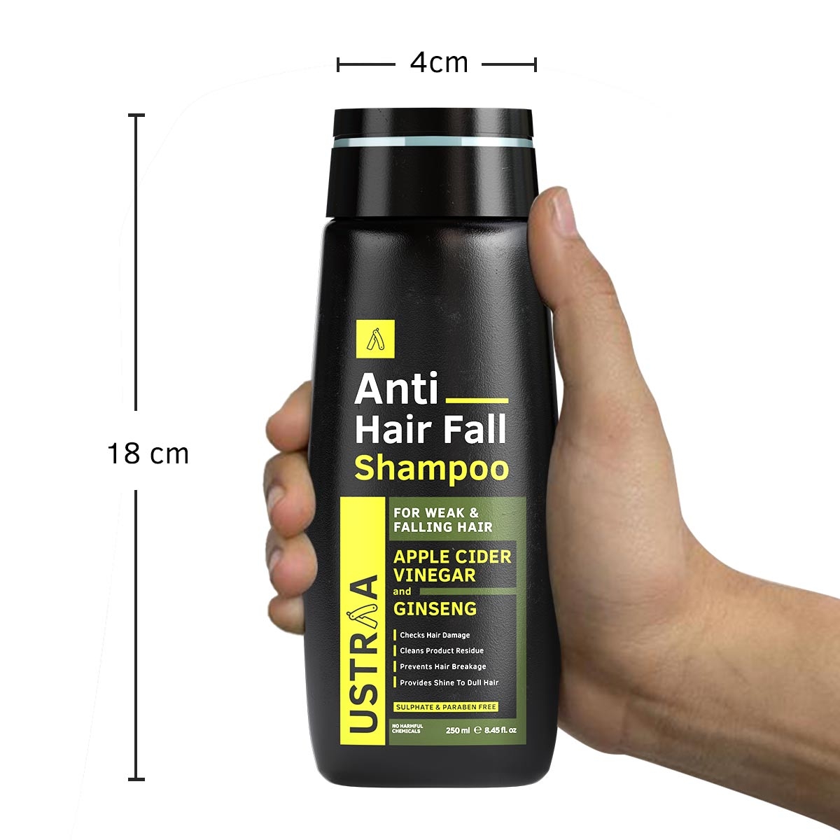 Ustraa | Ayurvedic Hair Oil - 100ml (Set of 2) & Anti Hair Fall Shampoo - 250ml 3