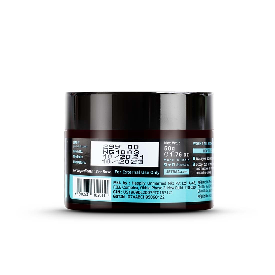Ustraa | Ustraa Night Cream - 50g - De-Tan And Anti-Aging & Anti Dandruff Hair Serum-200ml 3