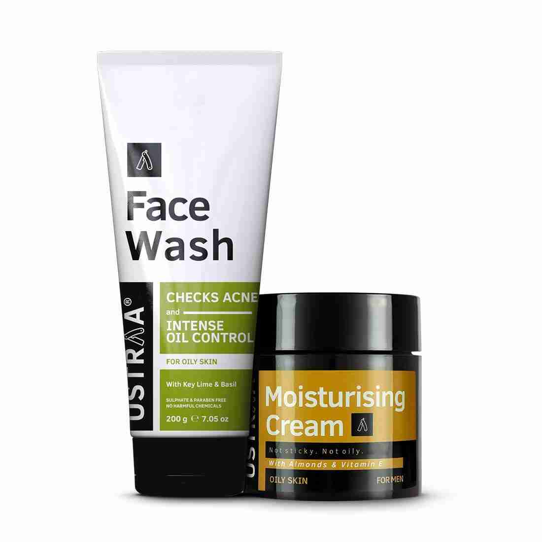 Ustraa Oil Control Pack (Face Wash Oily Skin 200g & Moisturising Cream Oily Skin 100g)