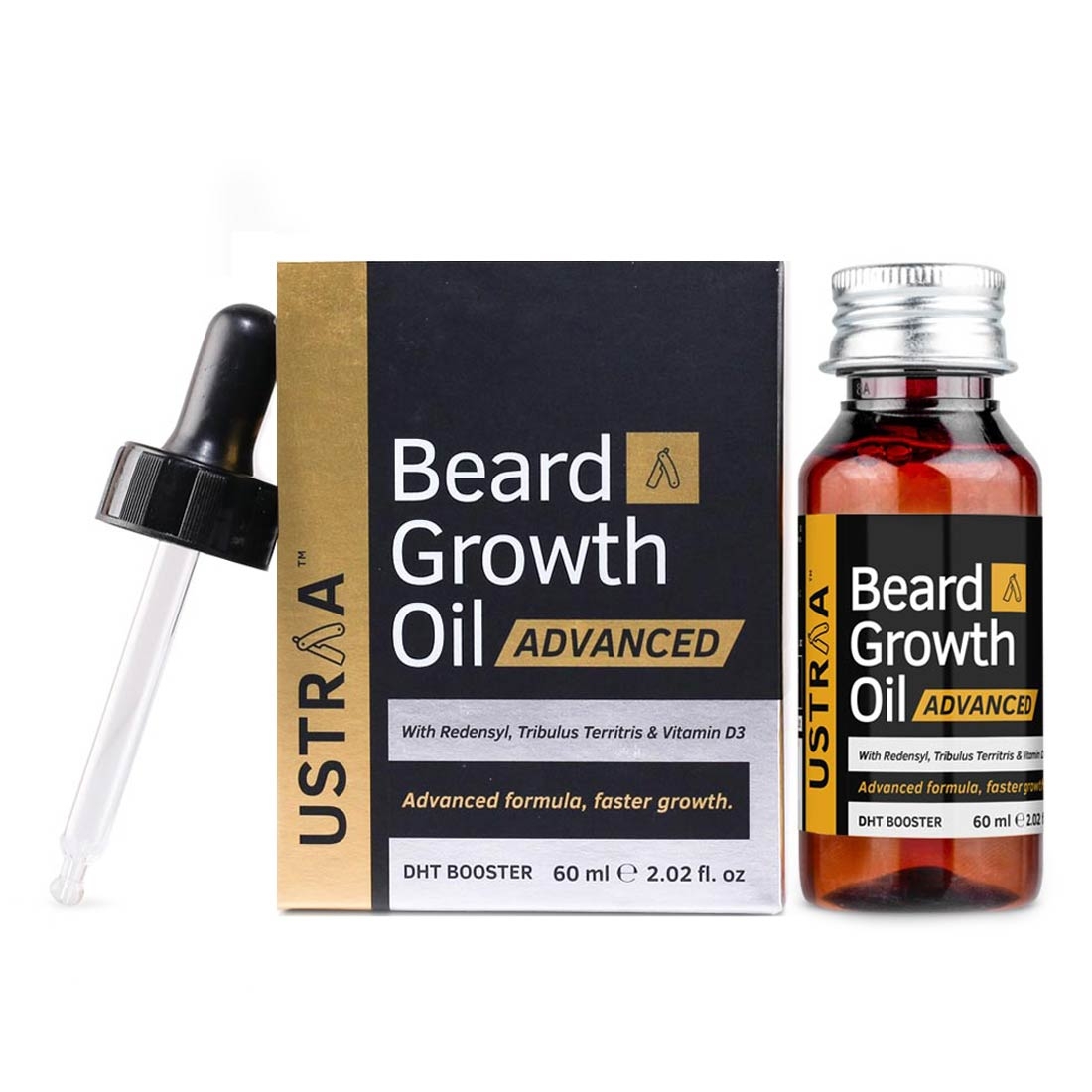 Ustraa | Ustraa Ayurvedic Beard Growth Oil -100ml & Beard Growth Oil Advanced - 60ml 1