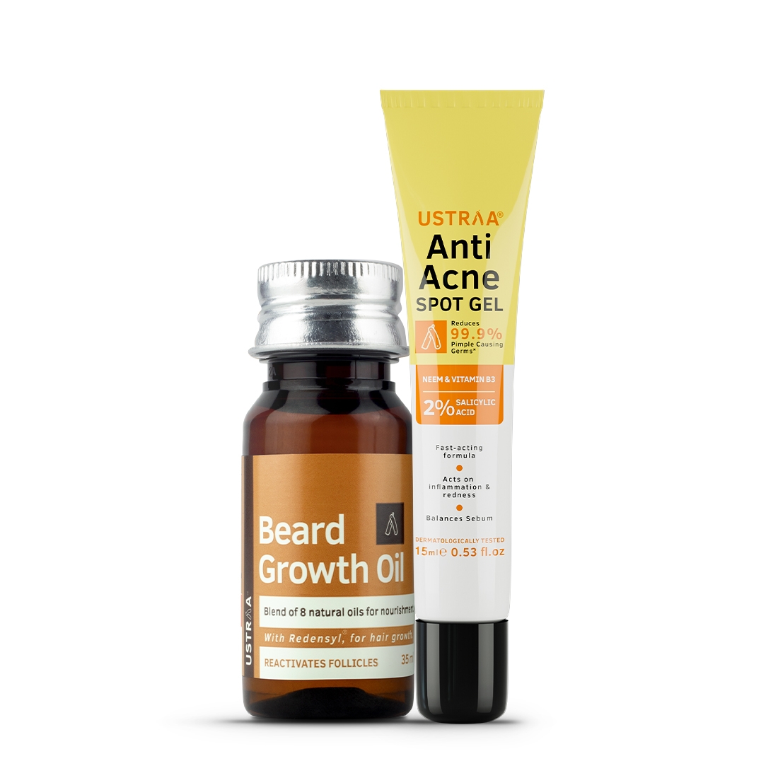 Ustraa | Ustraa Anti Acne Spot Gel - 15ml & Beard Growth Oil - 35 ml 0