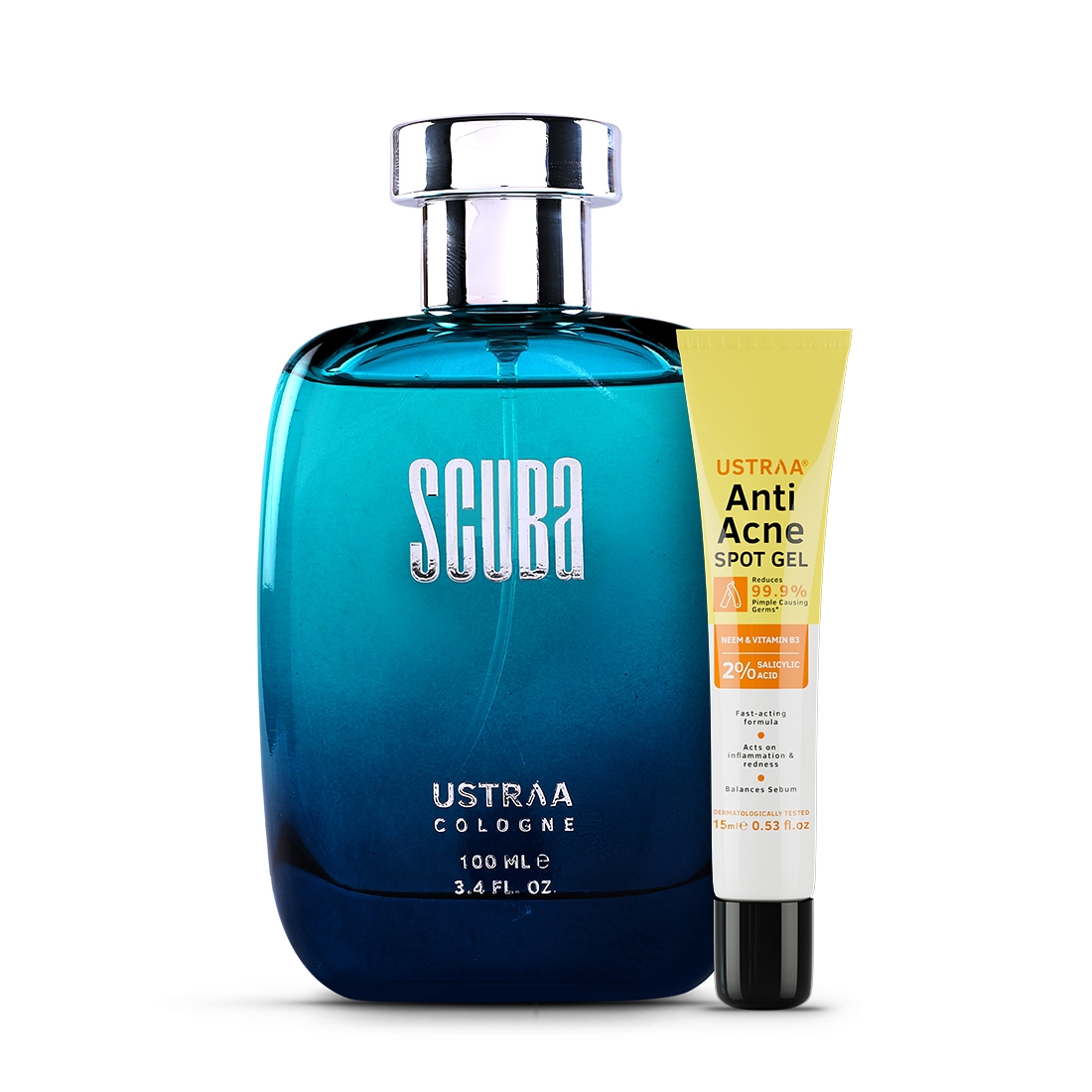 Ustraa | Ustraa Anti Acne Spot Gel - 15ml & Scuba Cologne for Men - 100 ml 0