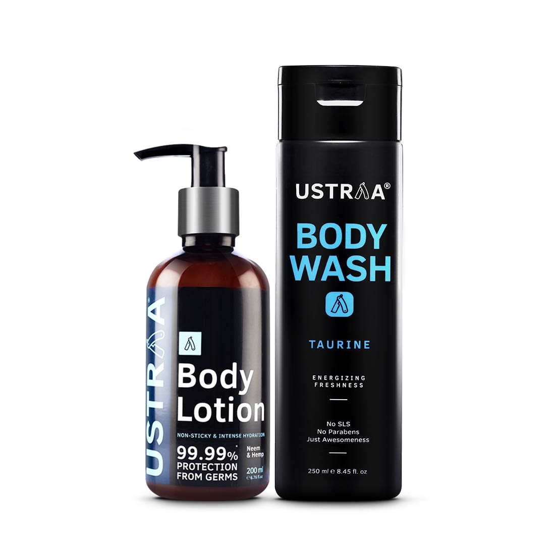 Ustraa | Ustraa Body Lotion Germ Free - 200ml & Body Wash - Taurine - 250ml
 0