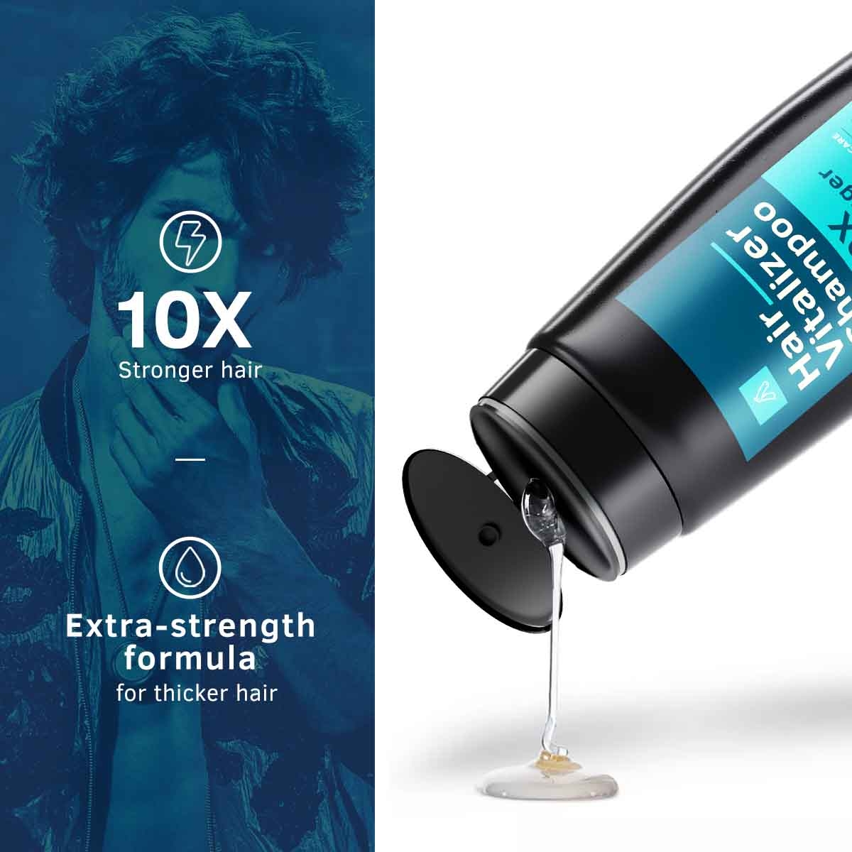Ustraa | Ustraa Hair Vitalizer Shampoo - 250ml & Hair Wax - Strong Hold, Wet Look - 100g 2