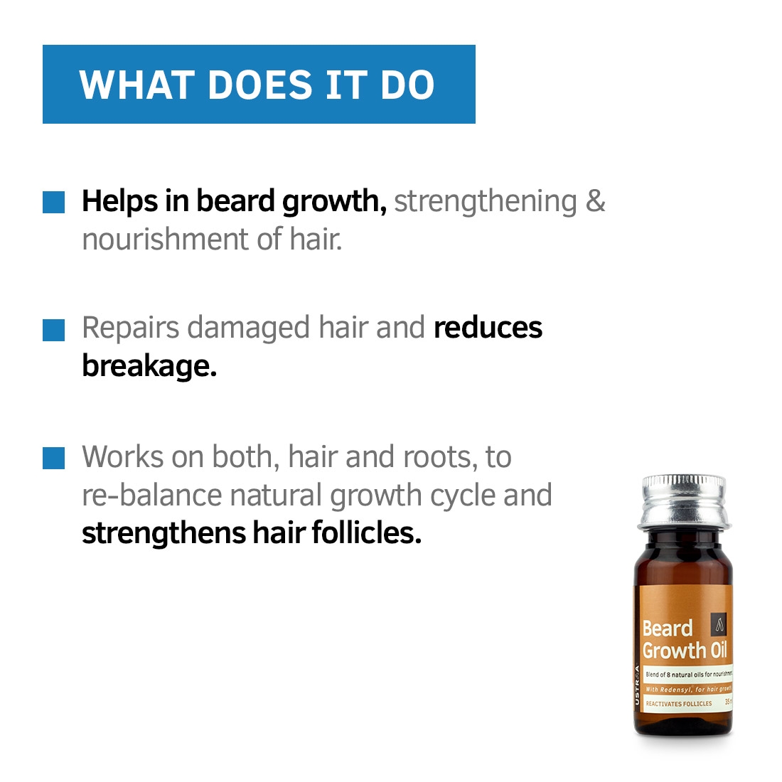 Ustraa | Ustraa Hair Vitalizer Shampoo - 250ml & Beard growth Oil - 35ml 5