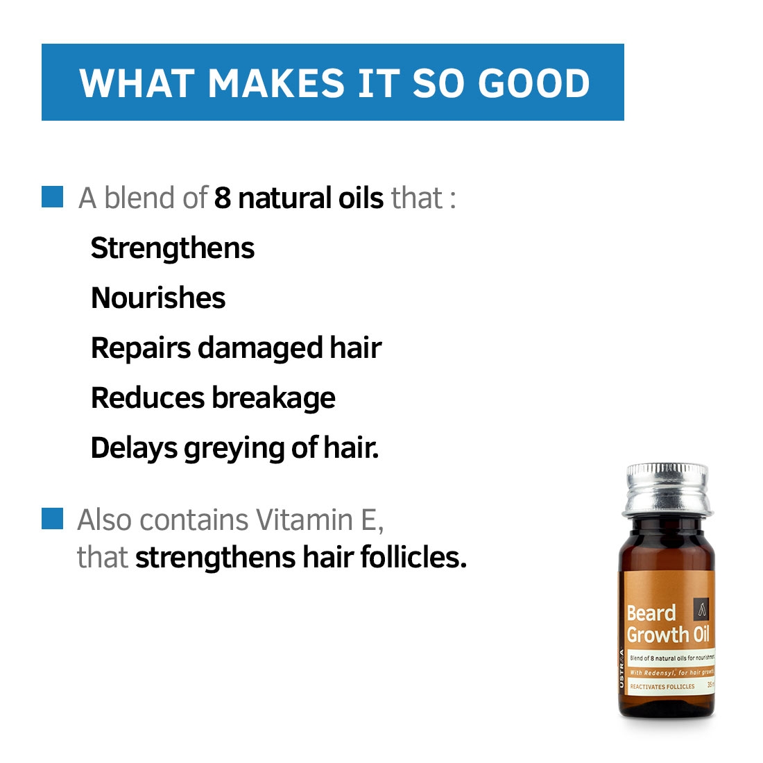 Ustraa | Ustraa Hair Vitalizer Shampoo - 250ml & Beard growth Oil - 35ml 7