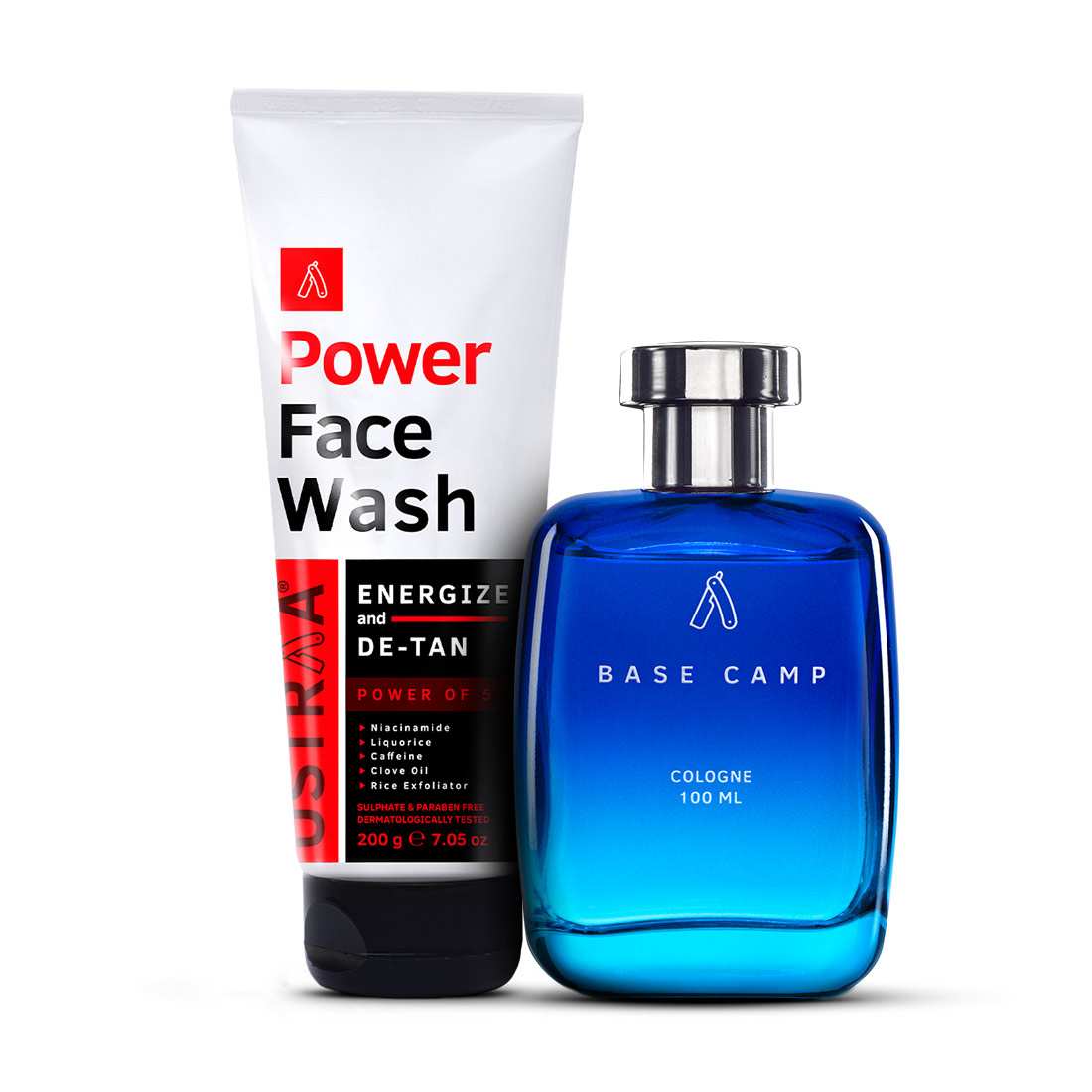 Ustraa Power Face Wash De Tan 200g Base Camp Cologne 100ml