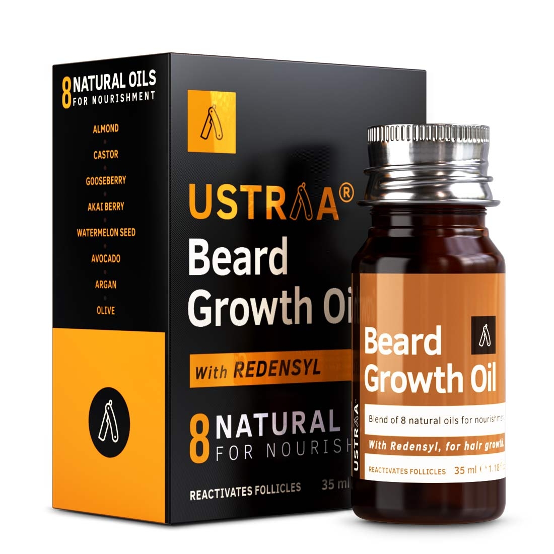Ustraa | Ustraa Vitamin C Face Serum - 30ml & Beard Growth Oil - 35ml 4