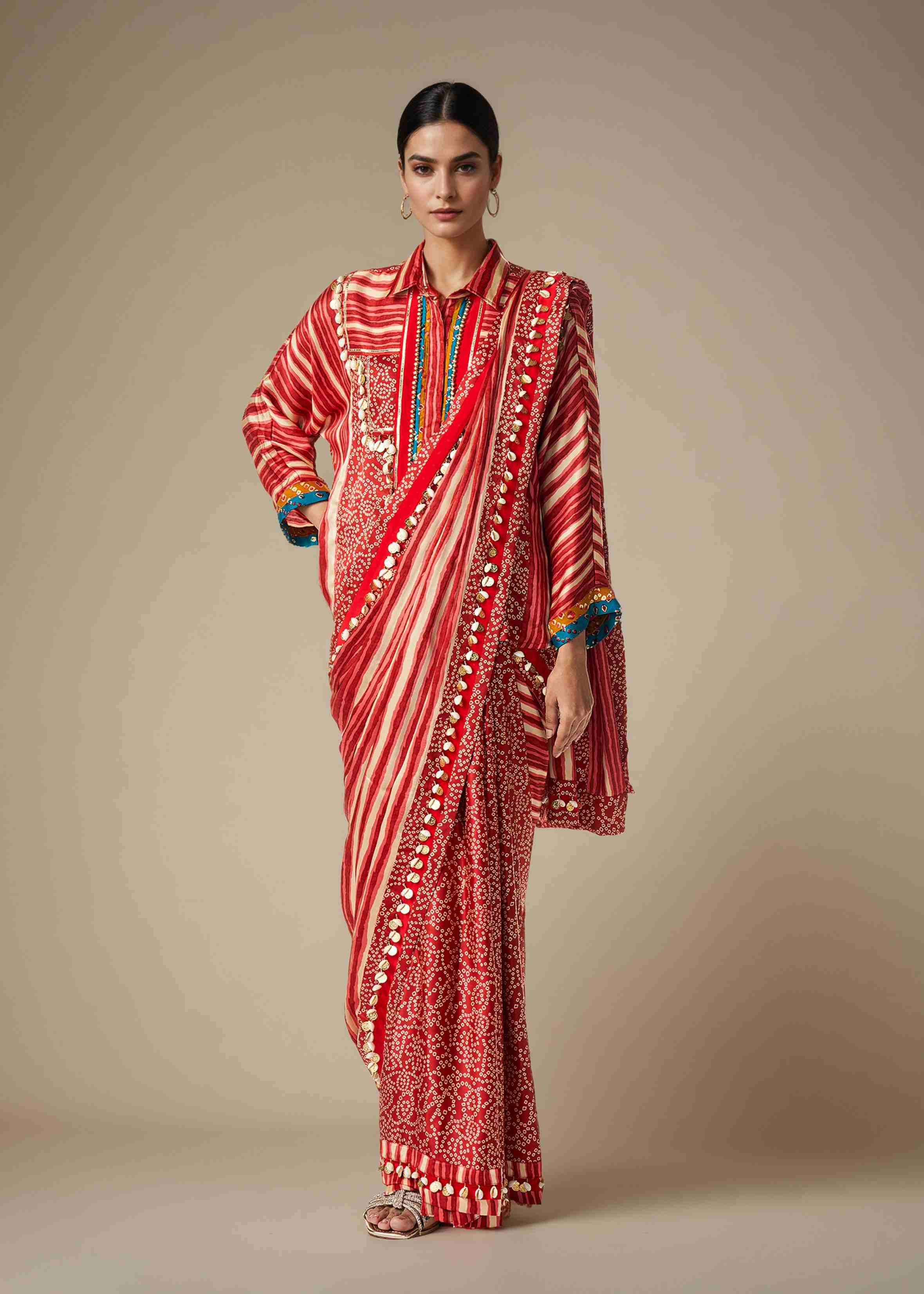 Maroon Saree