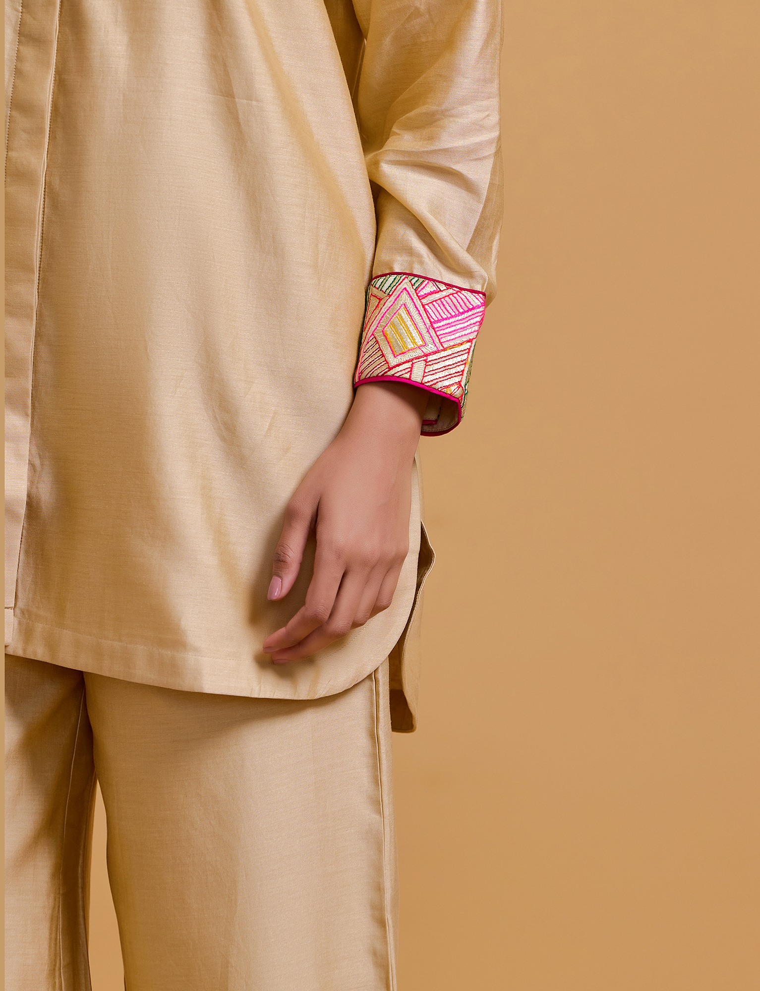 Mithai Beige Shirt Set