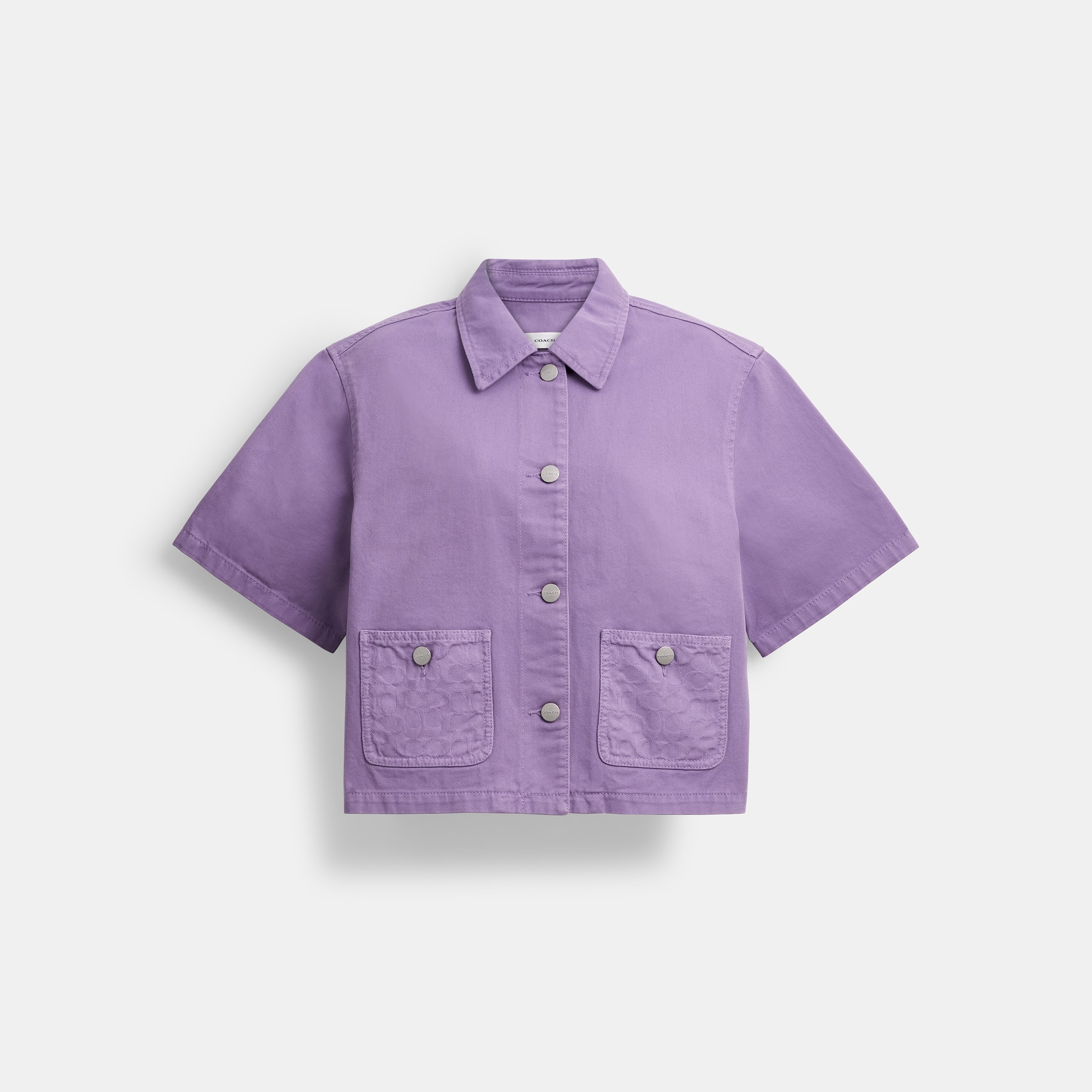 Denim Short Sleeve Top