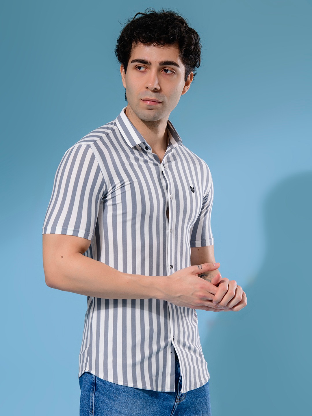 ALBION MENS OLDGARAGE 7 (GREY) SHIRT