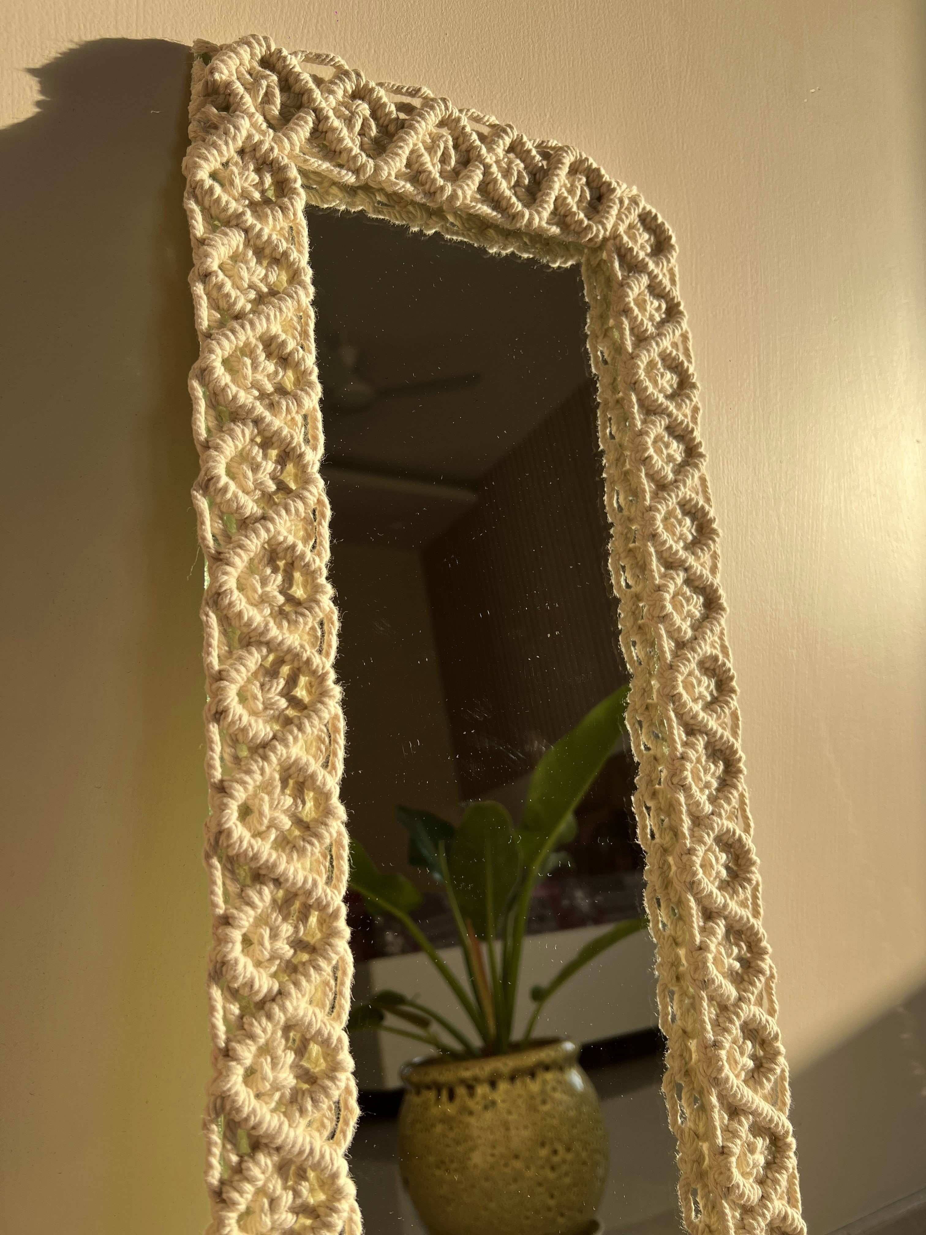 Macrame Standing Mirror