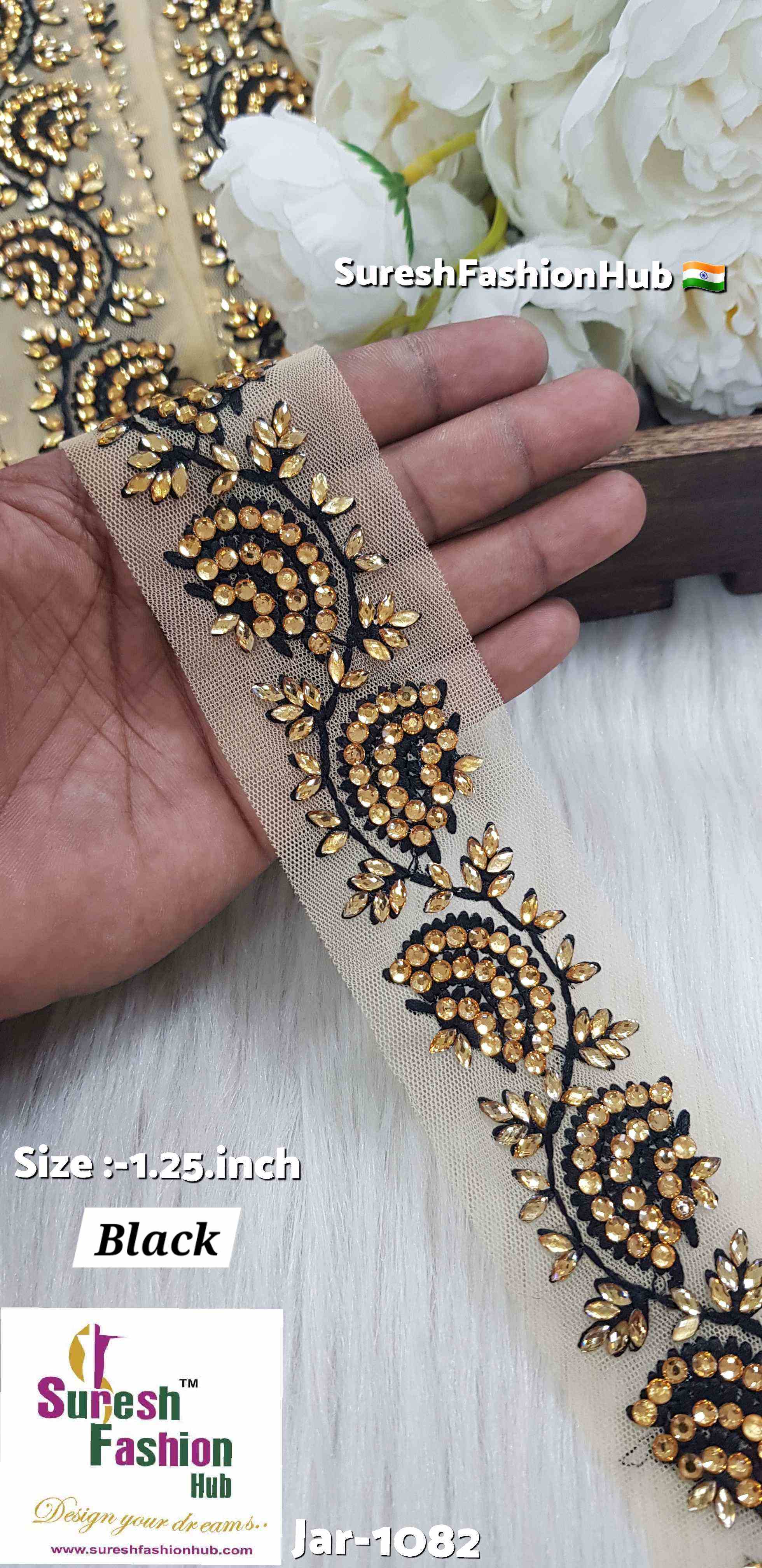 Black Elegance Stone Lace