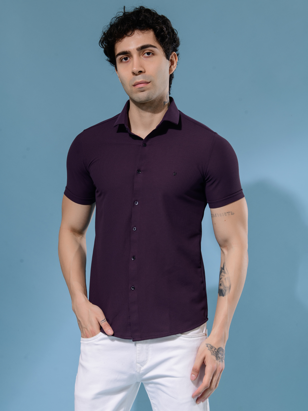 ALBION MENS NEW GARAGE 2 (PURPLE) SHIRT