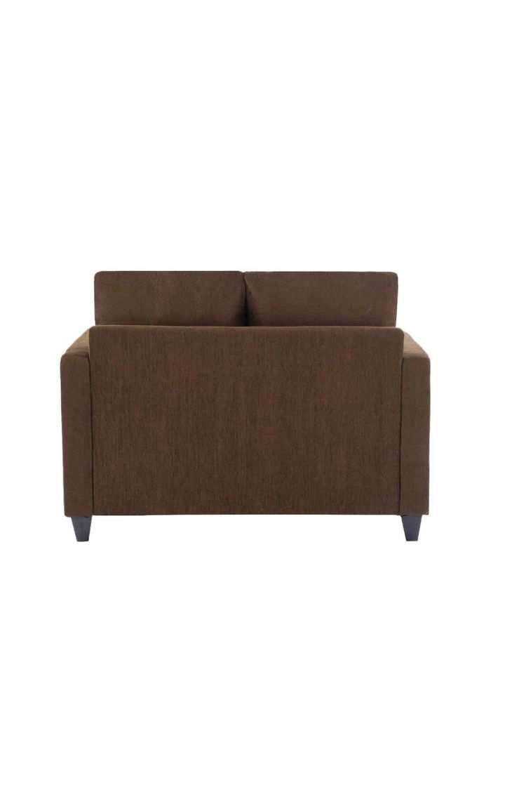 neudot Saya Sofa for Living Room |2 Persons Sofa|Premium Fabric with Cushioned Armrest | Solid Wood Frame|2 Seater in Saya Brown Color