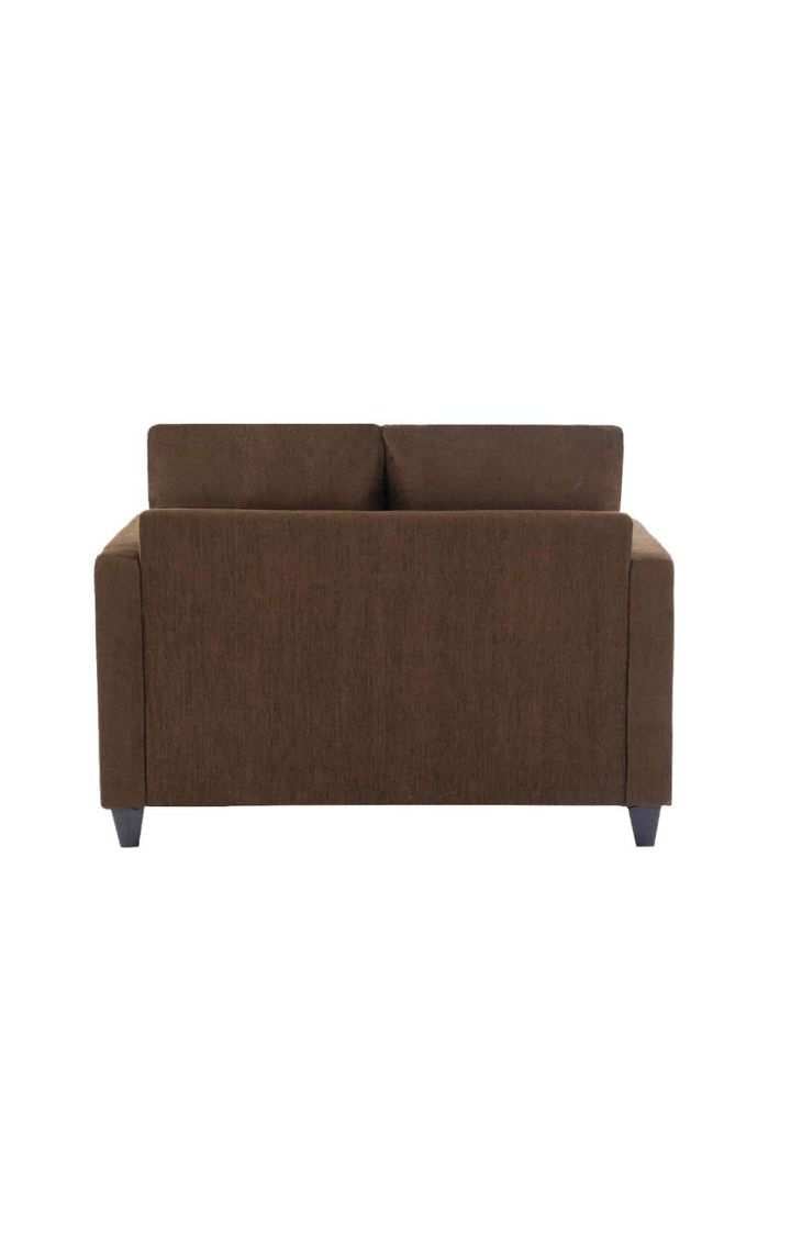 neudot Saya Sofa for Living Room |2 Persons Sofa|Premium Fabric with Cushioned Armrest | Solid Wood Frame|2 Seater in Saya Brown Color