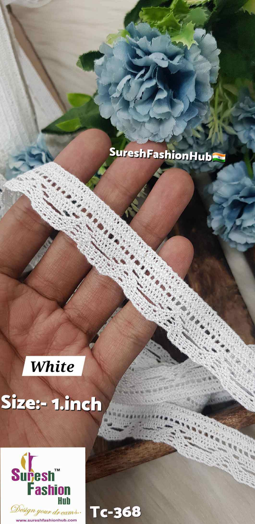 Graceful Scalloped White Lace