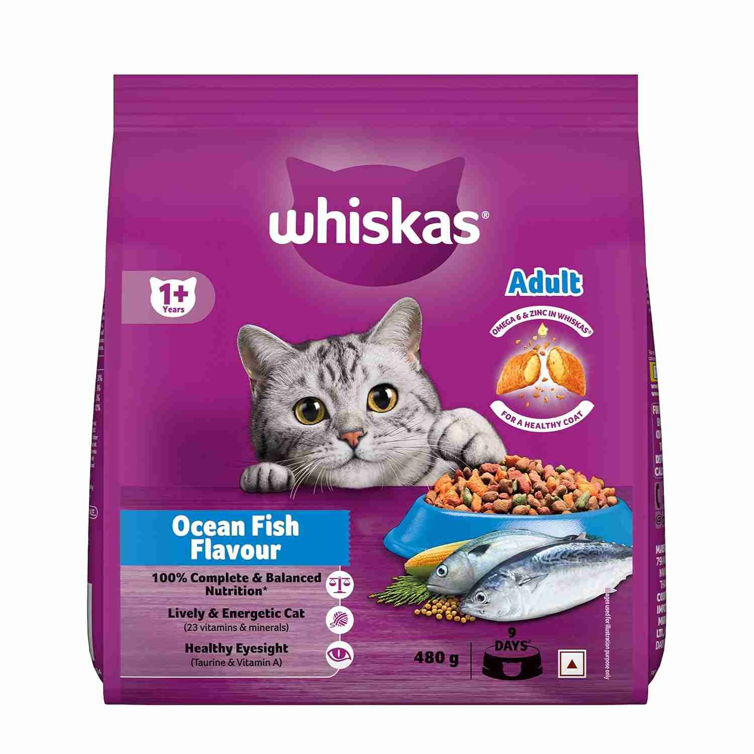 Whiskas Ocean Fish Flavour Adult Cat Dry Food