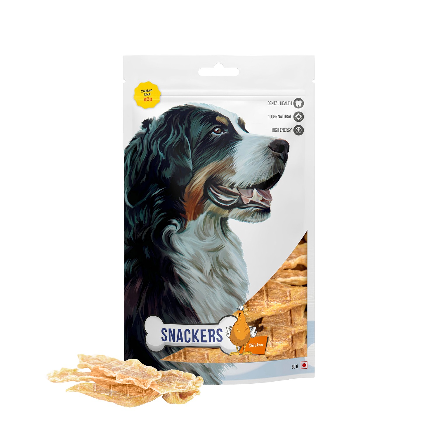 Snackers Chicken Slice Dog Treat, 80 g