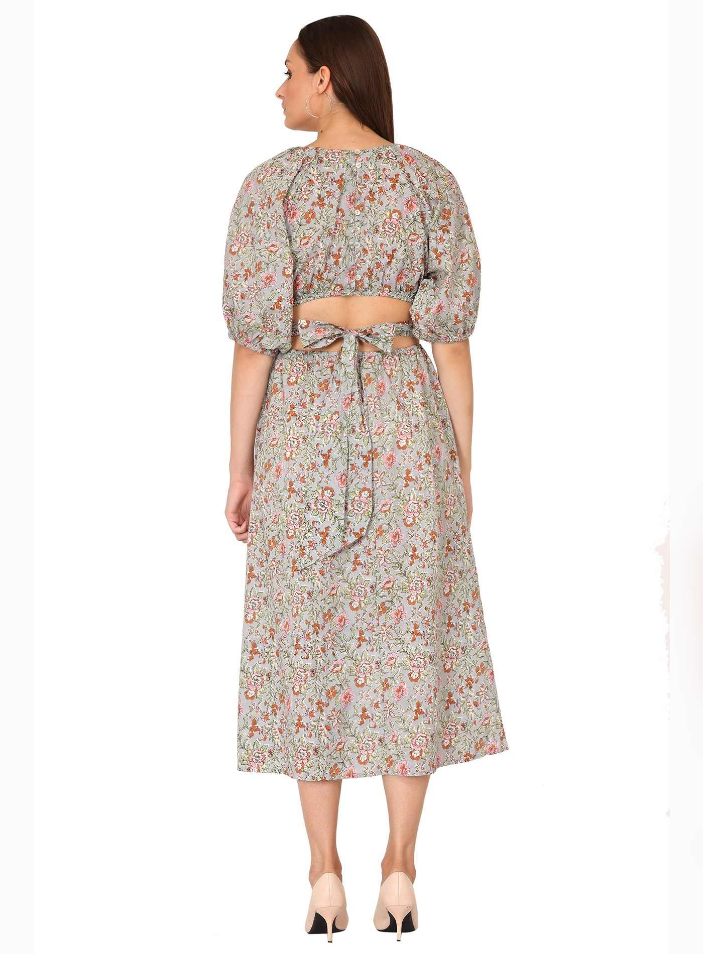 Alice18 Women's Floral Cut-Out Midi – Effortless Elegance & Charm