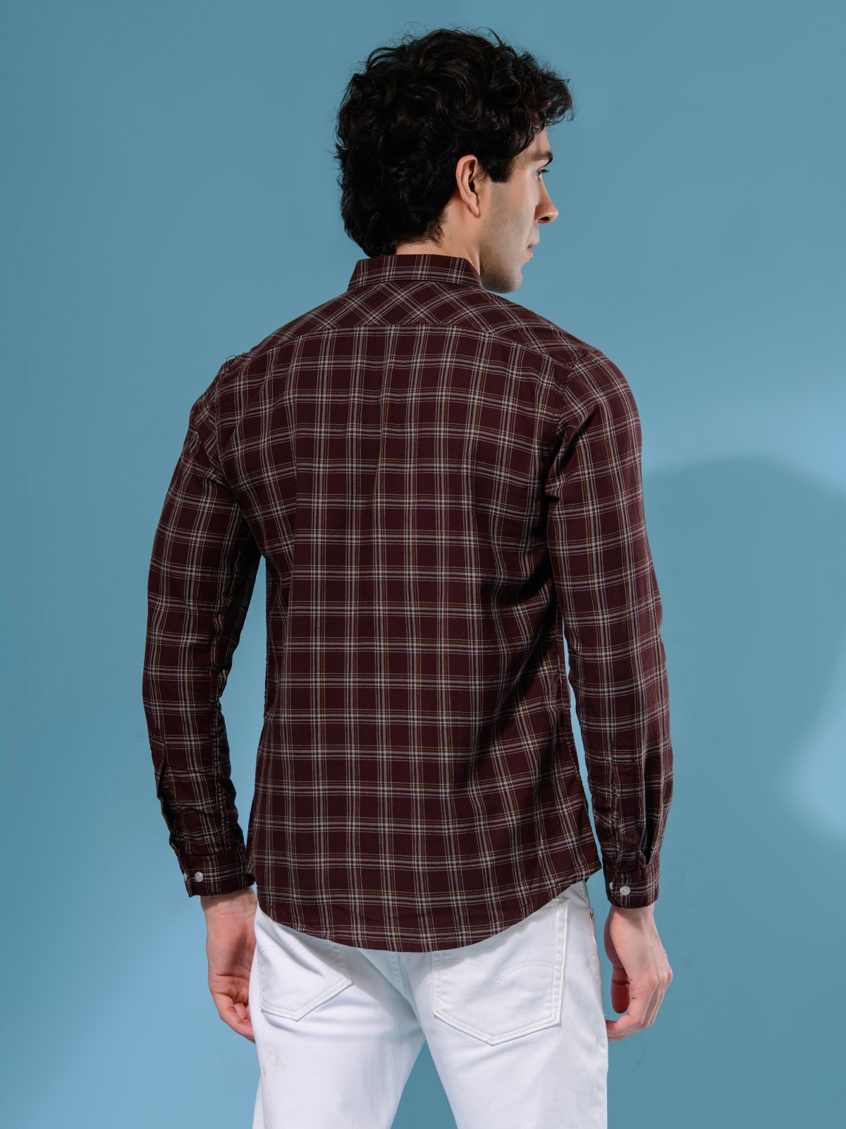 ALBION MENS HORIZON BROWN SHIRT