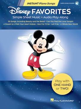 Hal Leonard Disney Favorites Instant Piano Songs Songbook with Online Audio