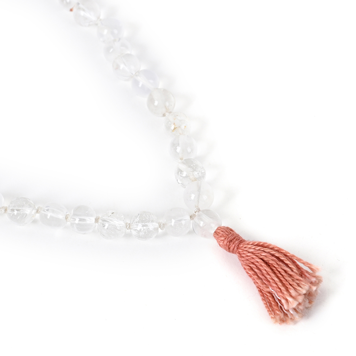 Shiv Ratan Kendra Quartz / Sphatic Mala for Healing, Prayer, Meditation & Spiritual Gains & Curing Depression II 108+1 Bead II Length: 45-50 CM II Weight: 55-65 Grams II
