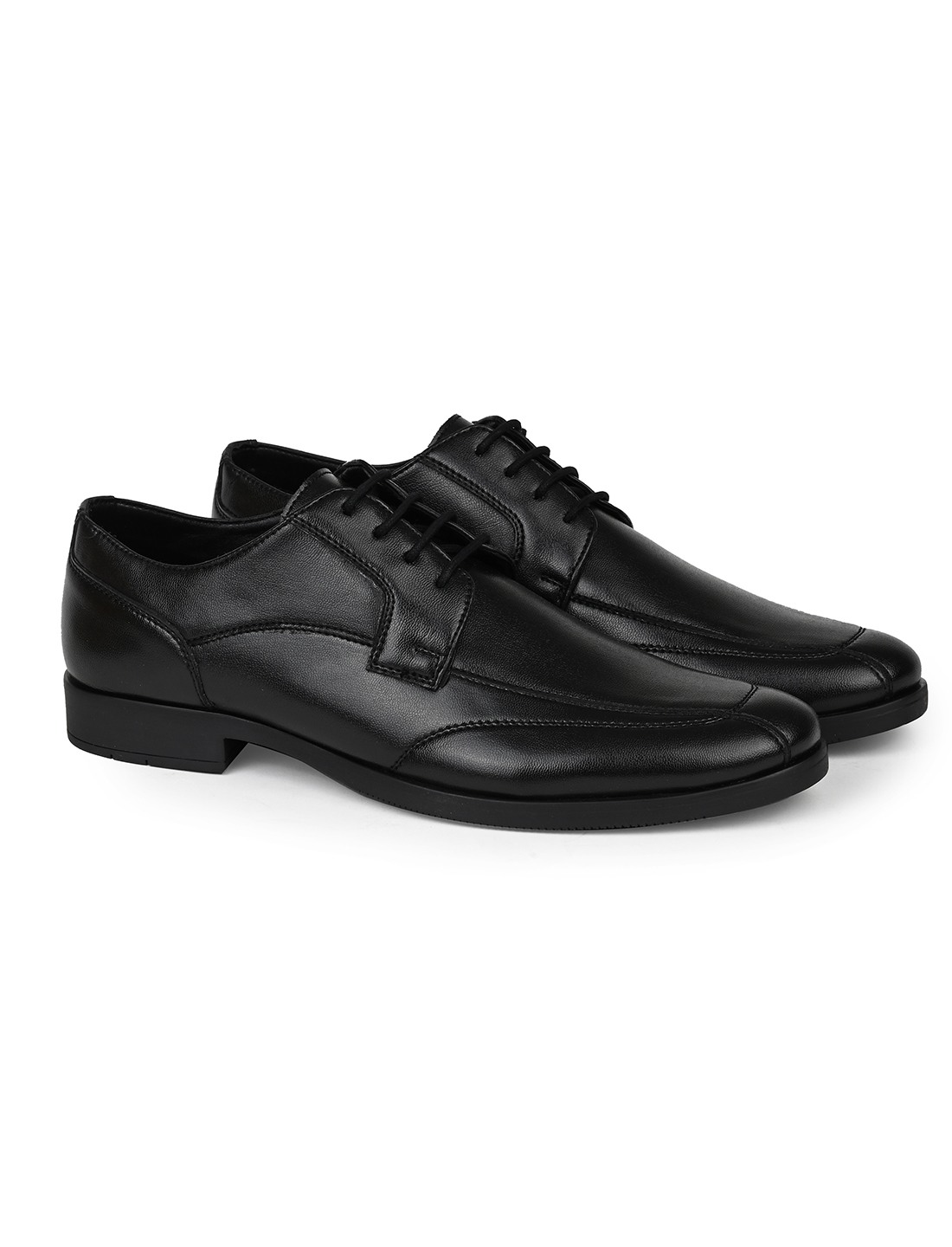 The Zalio Black Men Formal Bicycle Cut Derby V8 By Ruosh