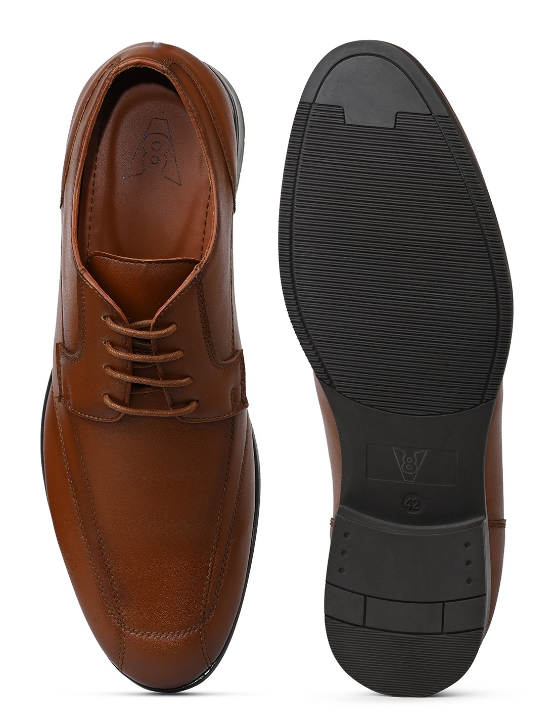 The Zalio Tan Men Formal Bicycle Cut Derby V8 By Ruosh