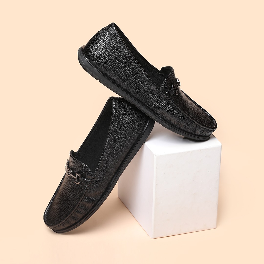 The Oslo Black Men Casual Bit Loafer V8 By Ruosh