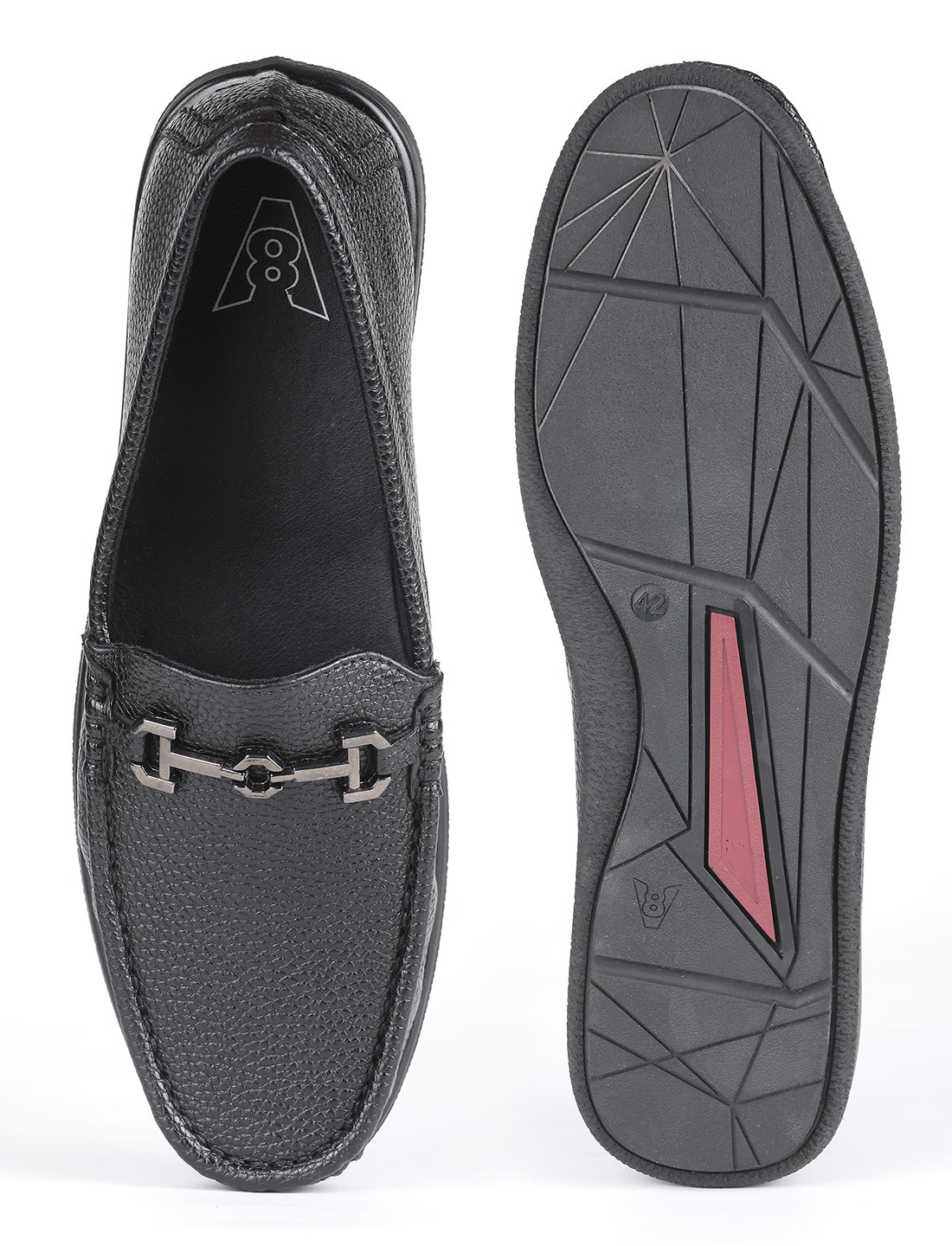 The Oslo Black Men Casual Bit Loafer V8 By Ruosh