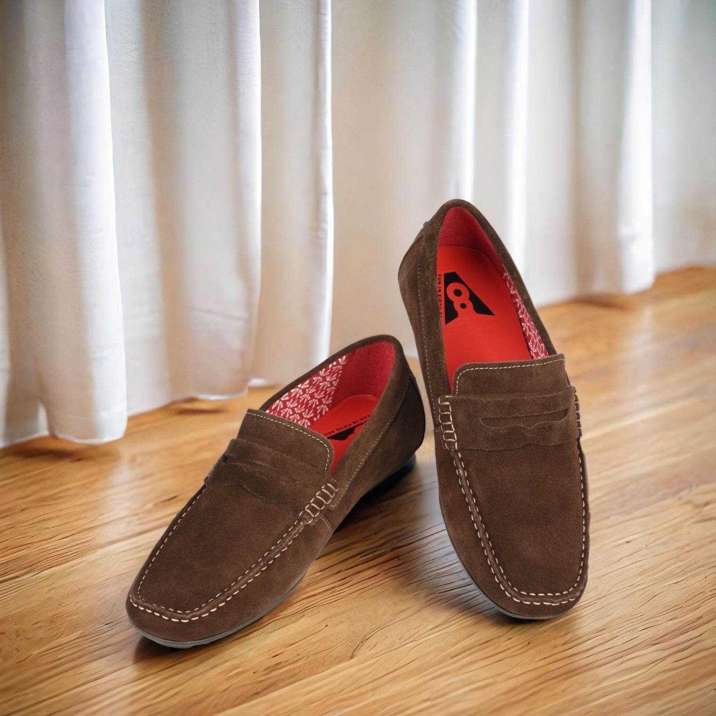 The Seti Brown Suede Men Casual Drivers V8 By Ruosh