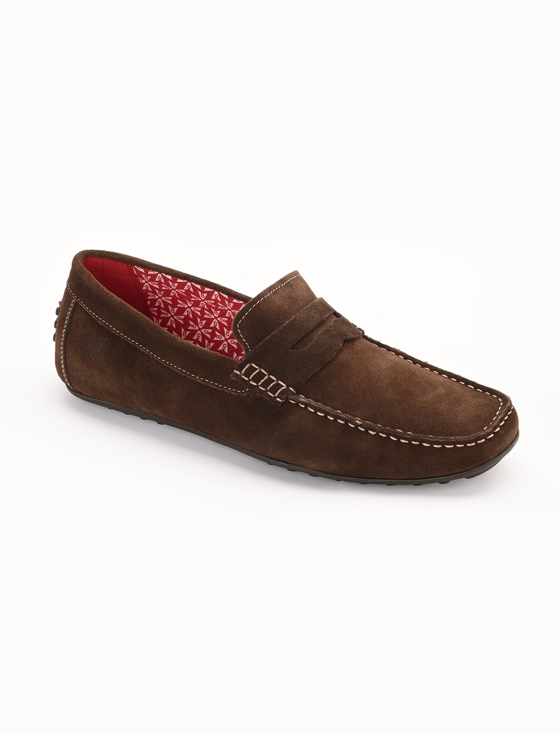 The Seti Brown Suede Men Casual Drivers V8 By Ruosh