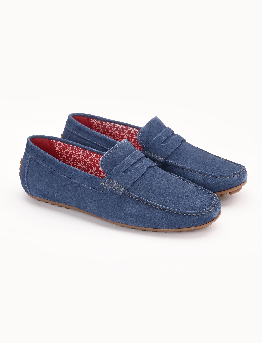 The Seti Blue Suede Men Casual Drivers V8 By Ruosh