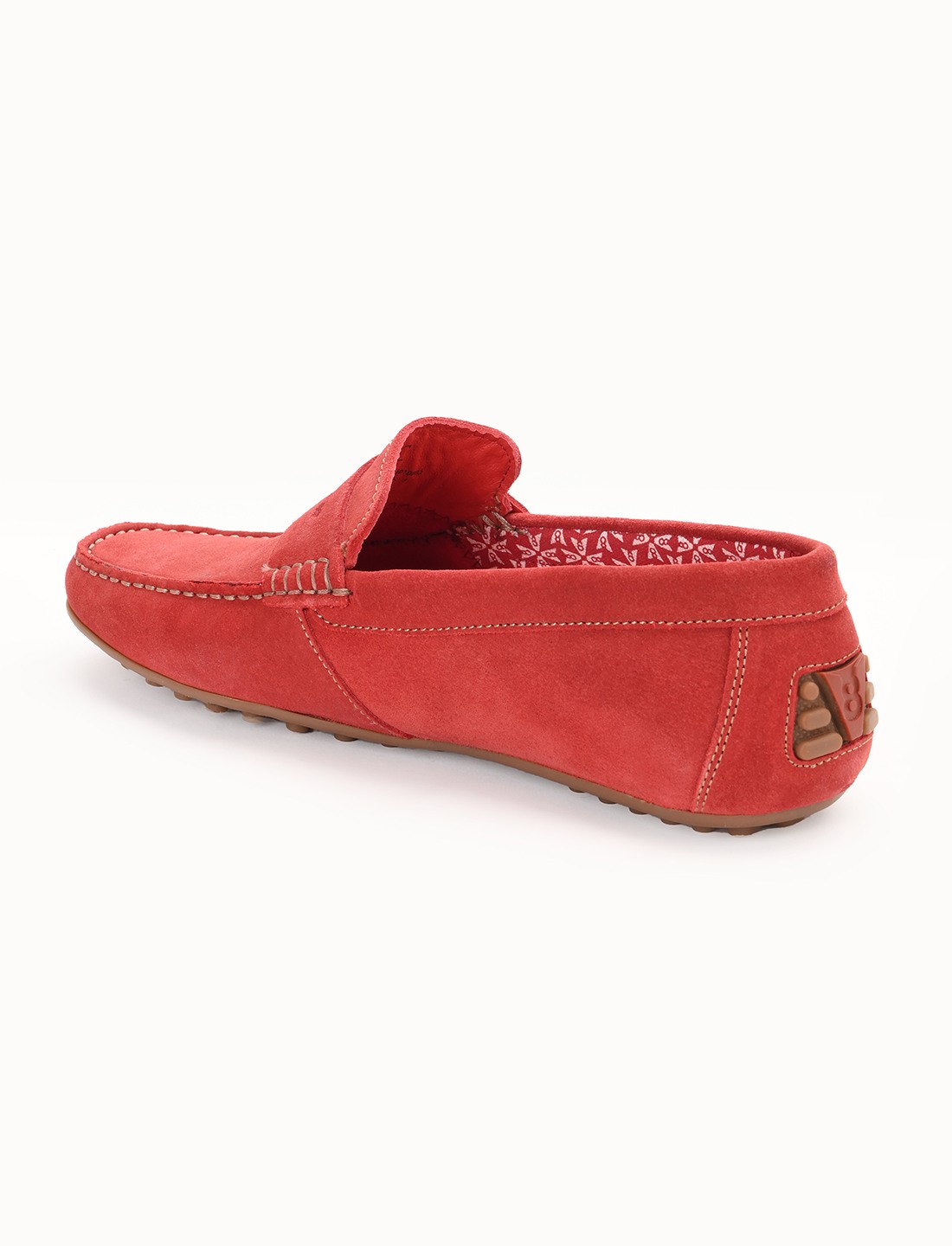 The Seti Red Suede Men Casual Drivers V8 By Ruosh
