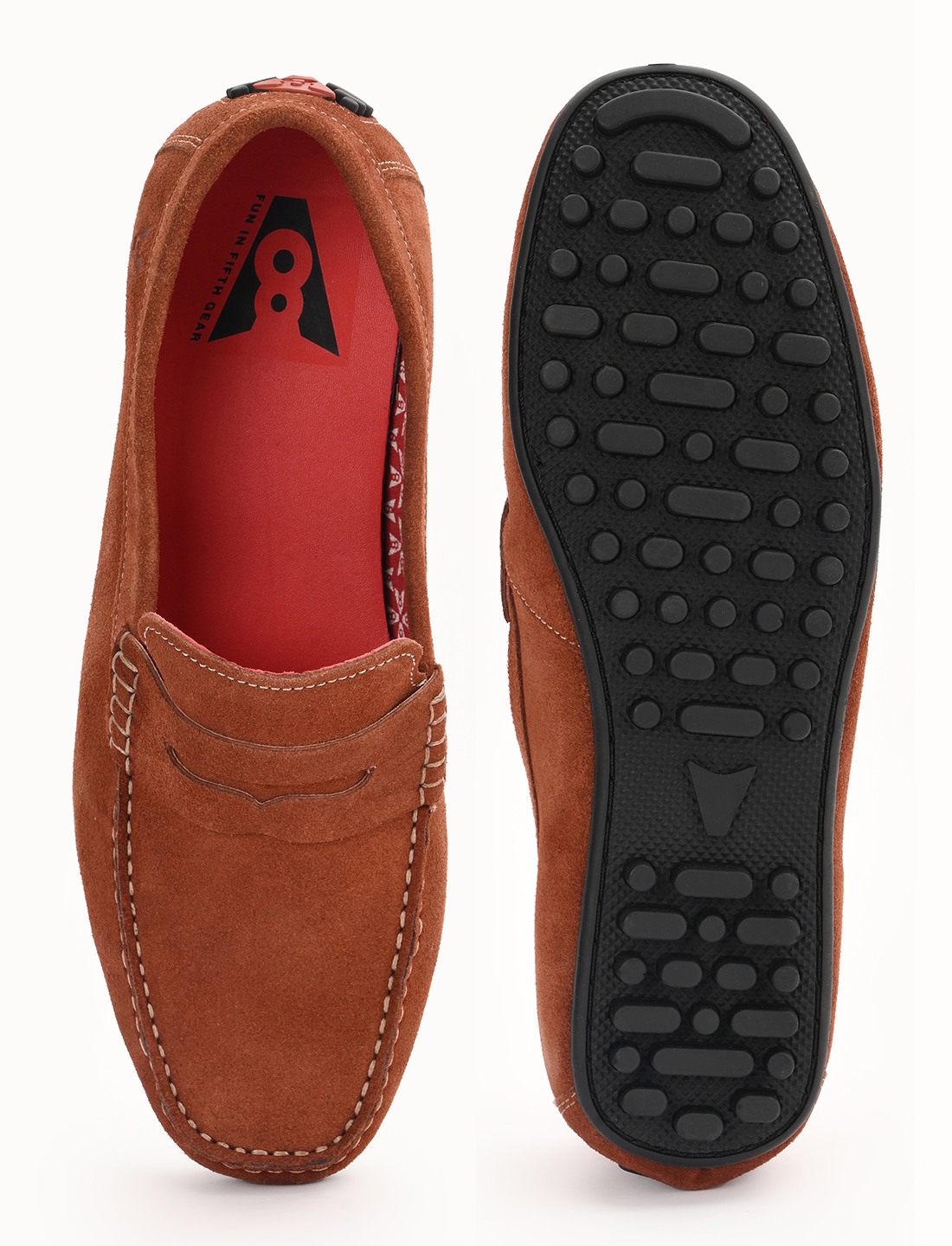 The Seti Tan Suede Men Casual Drivers V8 By Ruosh