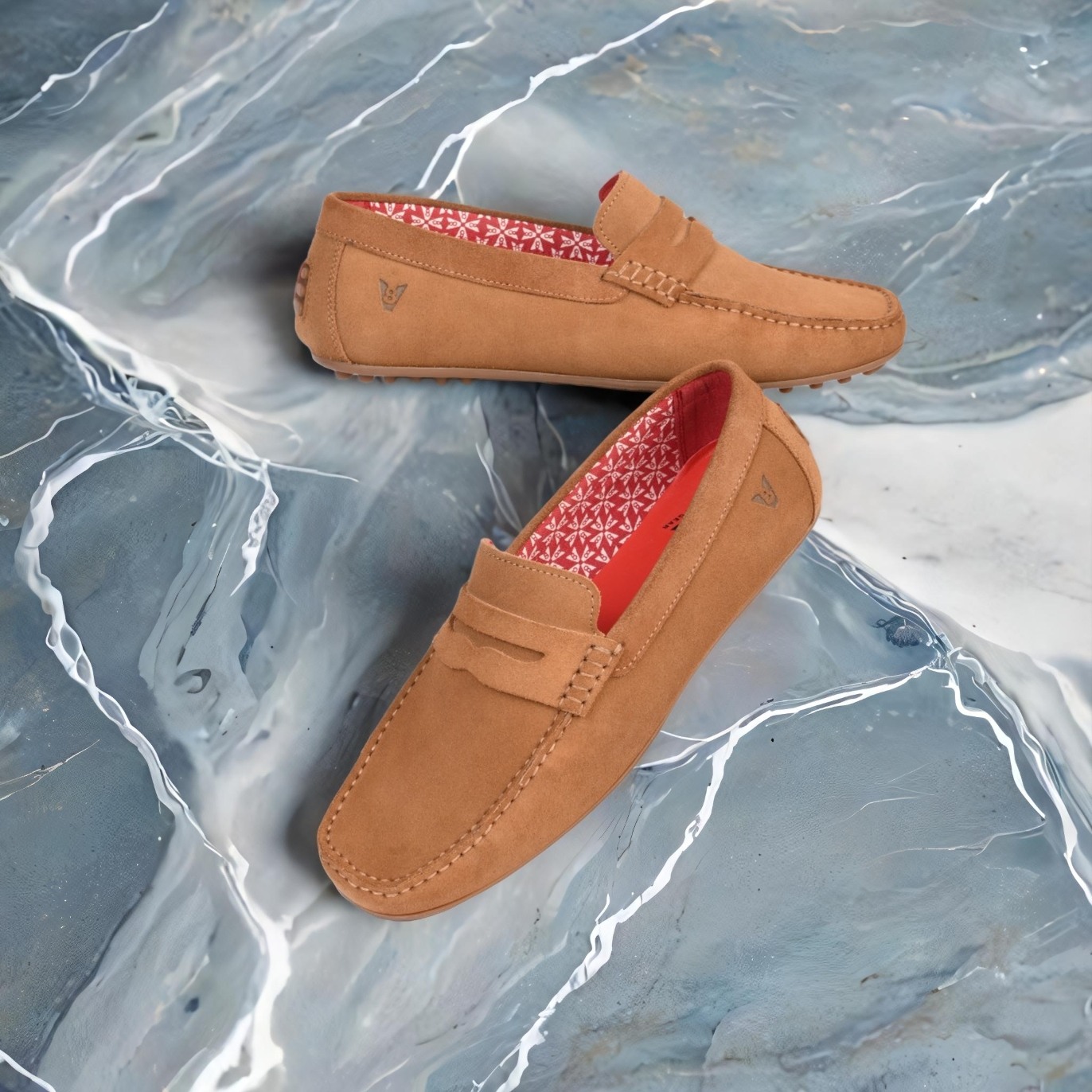 The Seti Tan Suede Men Casual Drivers V8 By Ruosh