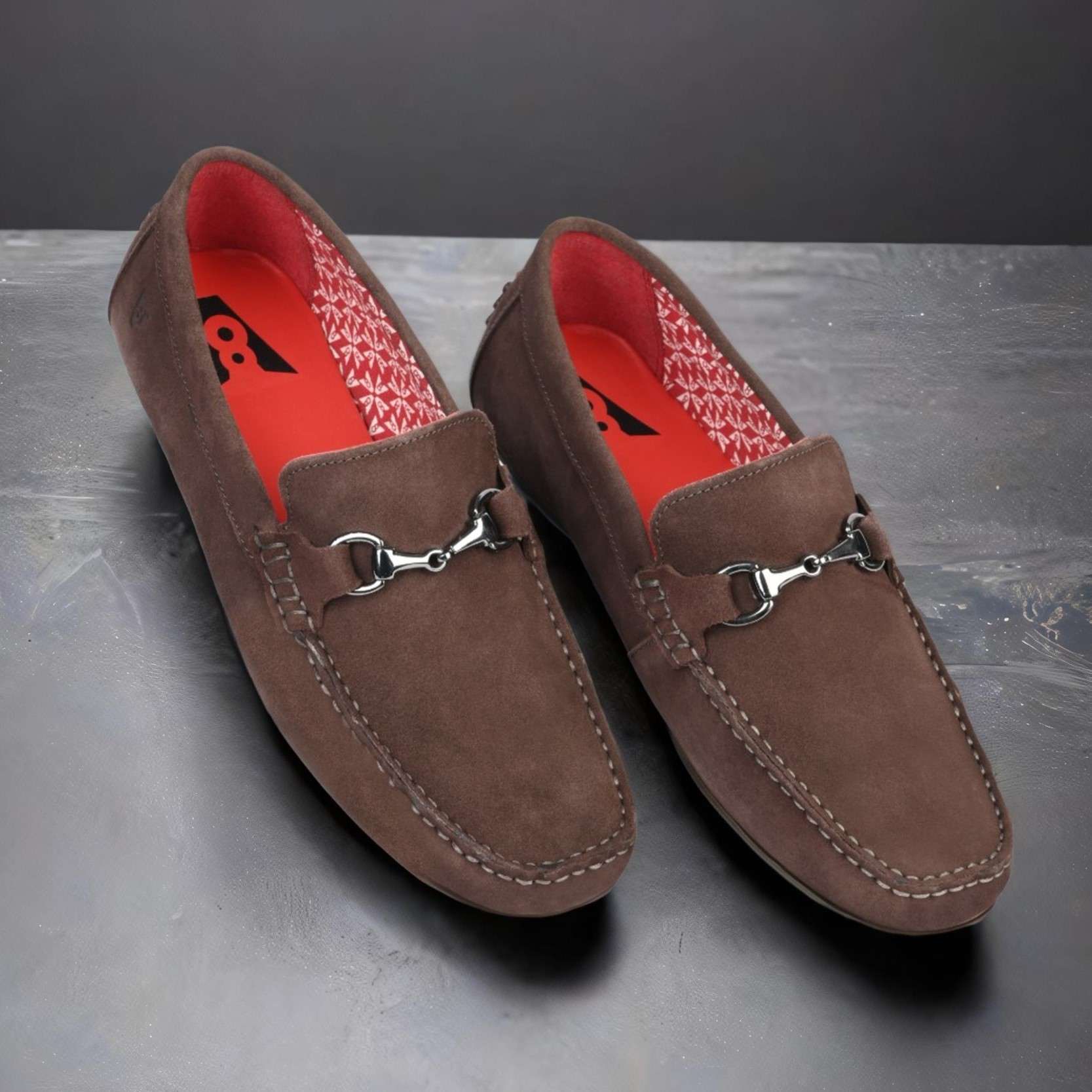 The Seti Brown Suede Men Casual Drivers V8 By Ruosh