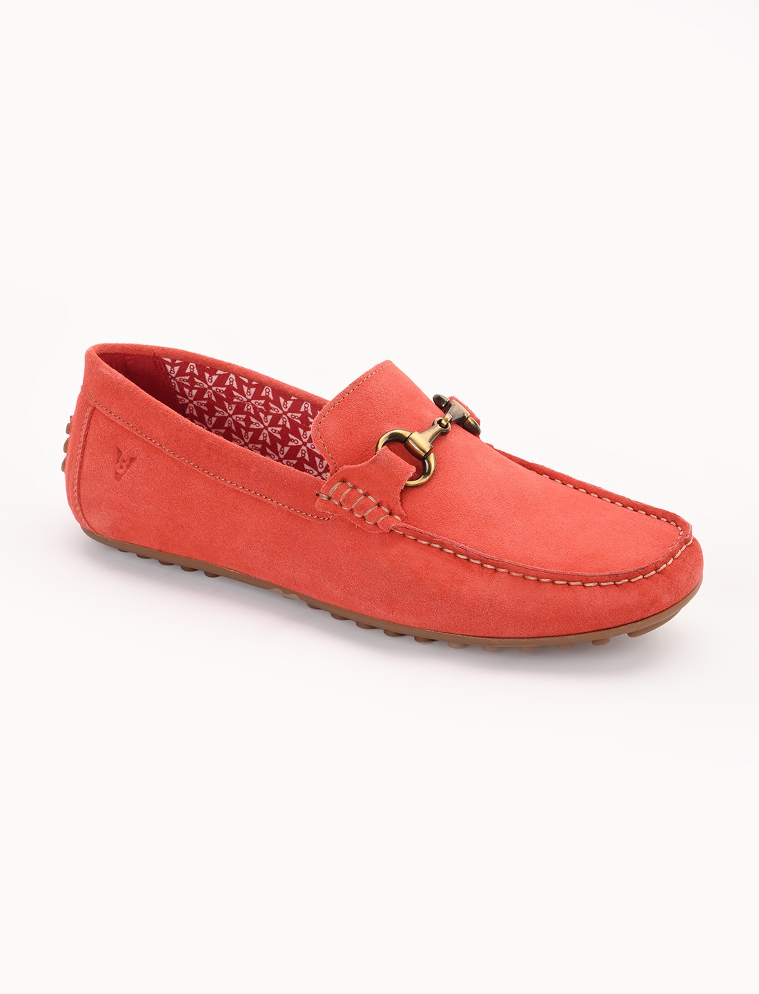 The Seti Red Suede Men Casual Drivers V8 By Ruosh