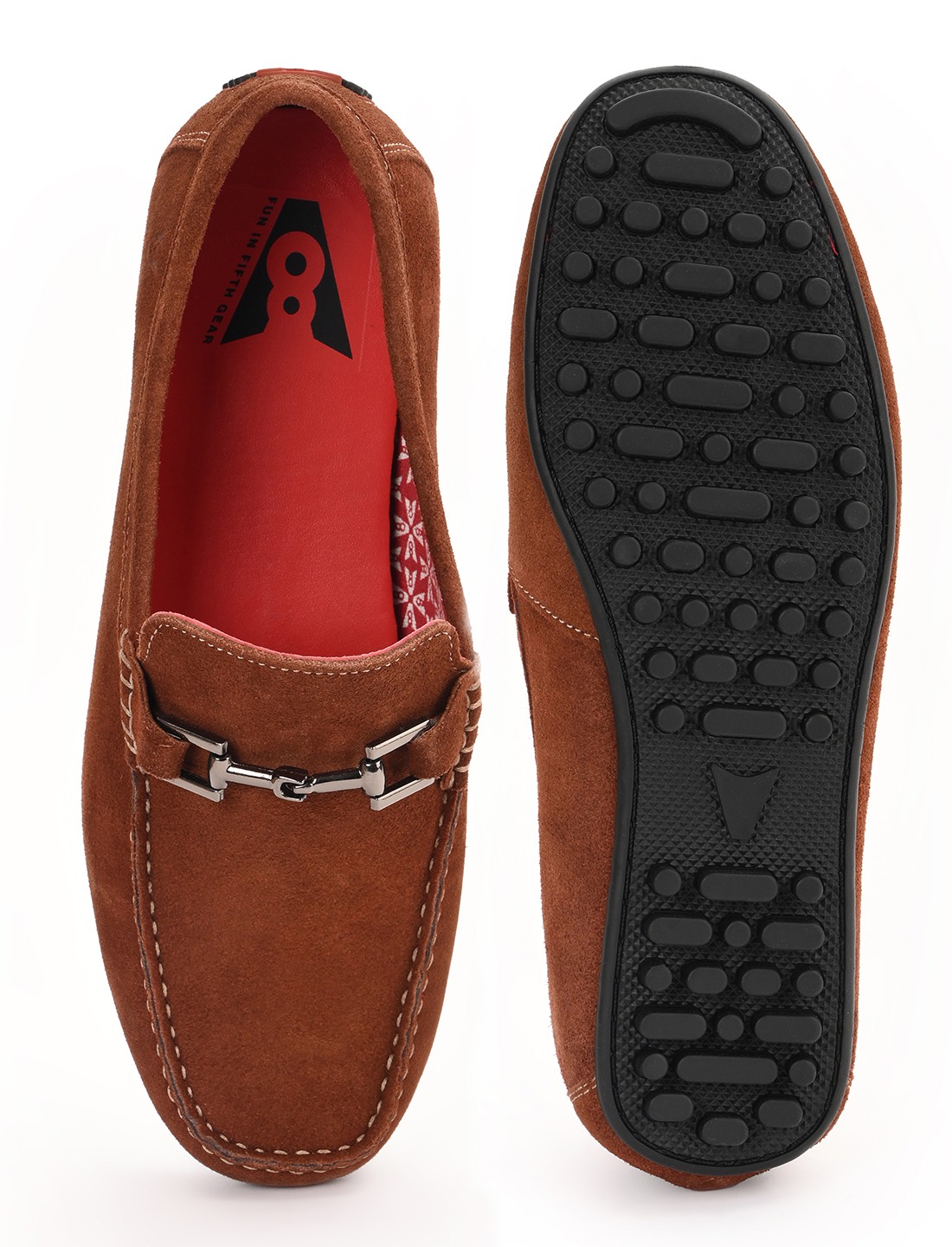 The Seti Tan Suede Men Casual Drivers V8 By Ruosh
