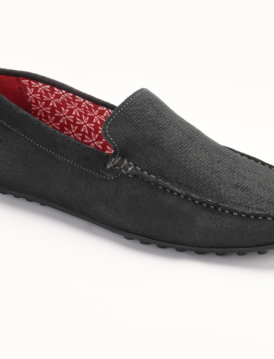The Seti Black Suede Men Casual Drivers V8 By Ruosh