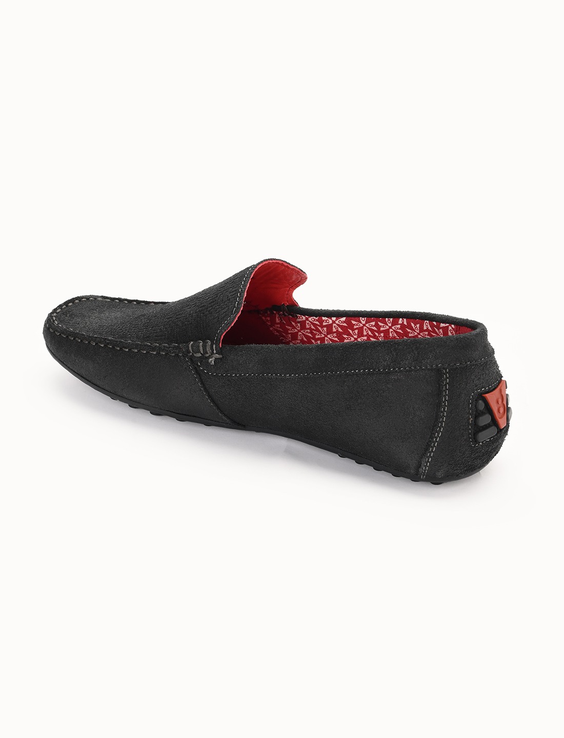 The Seti Black Suede Men Casual Drivers V8 By Ruosh