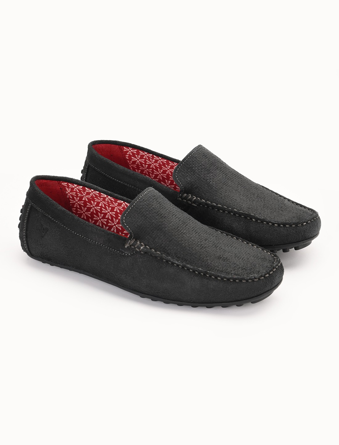The Seti Black Suede Men Casual Drivers V8 By Ruosh