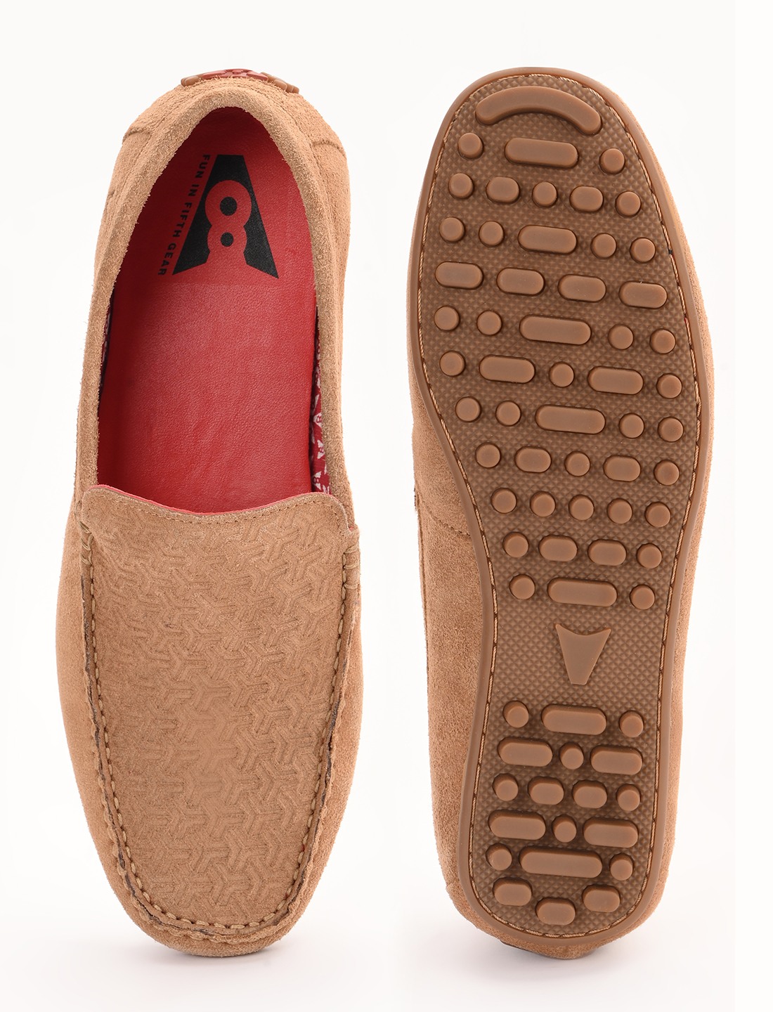 The Seti Tan Suede Men Casual Drivers V8 By Ruosh